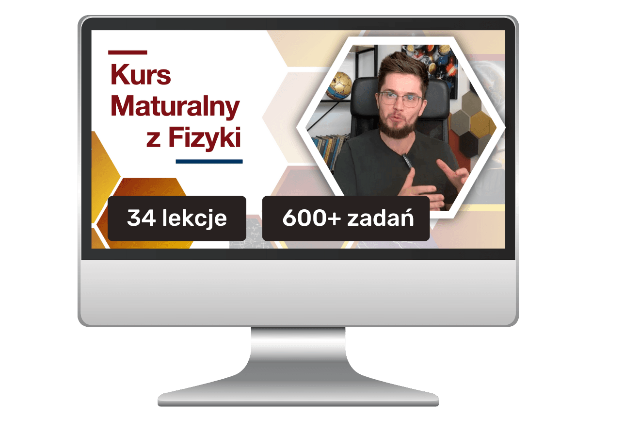 Kurs Maturalny z Fizyki na platformie — 34 lekcje, ponad 600 zadań, zajęcia na żywo z Marcinem Kujdą