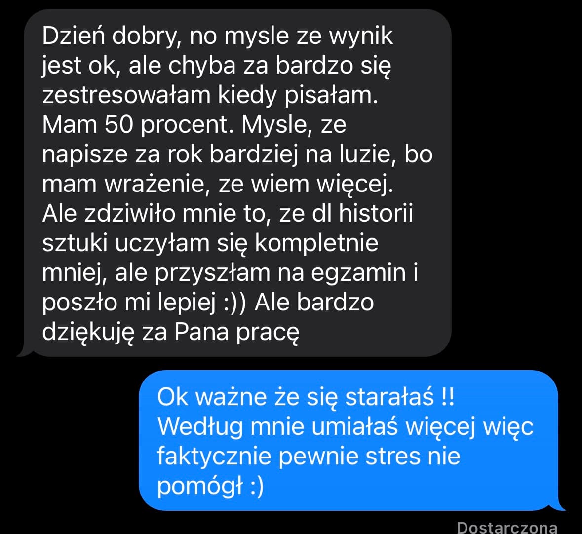 Wiadomość od kursanta — zrzut ekranu 6